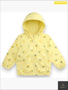 Floral Rain Jacket Lightweight Windbreaker Water-Resistant Hooded Transitional